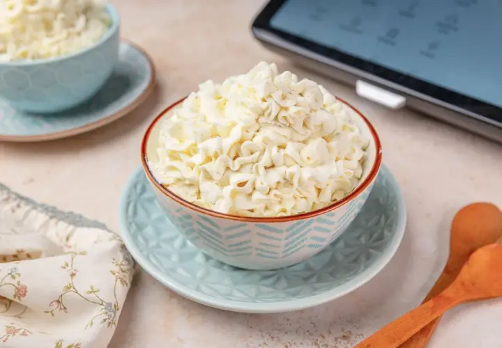 Nata montada perfecta con Thermomix, lista para disfrutar.