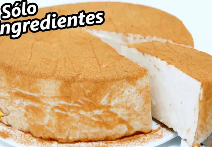 Pastel cremoso de papilla de maicena con canela, ¡solo 4 ingredientes! Un hombre sorprendido mira el postre.