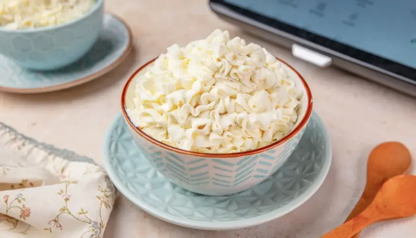 Nata montada perfecta con Thermomix, lista para disfrutar.