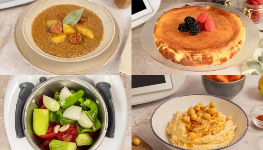 Lentejas, tarta de queso, verduras en Thermomix y hummus. Recetas Thermomix para dejar hechas y disfrutar.
