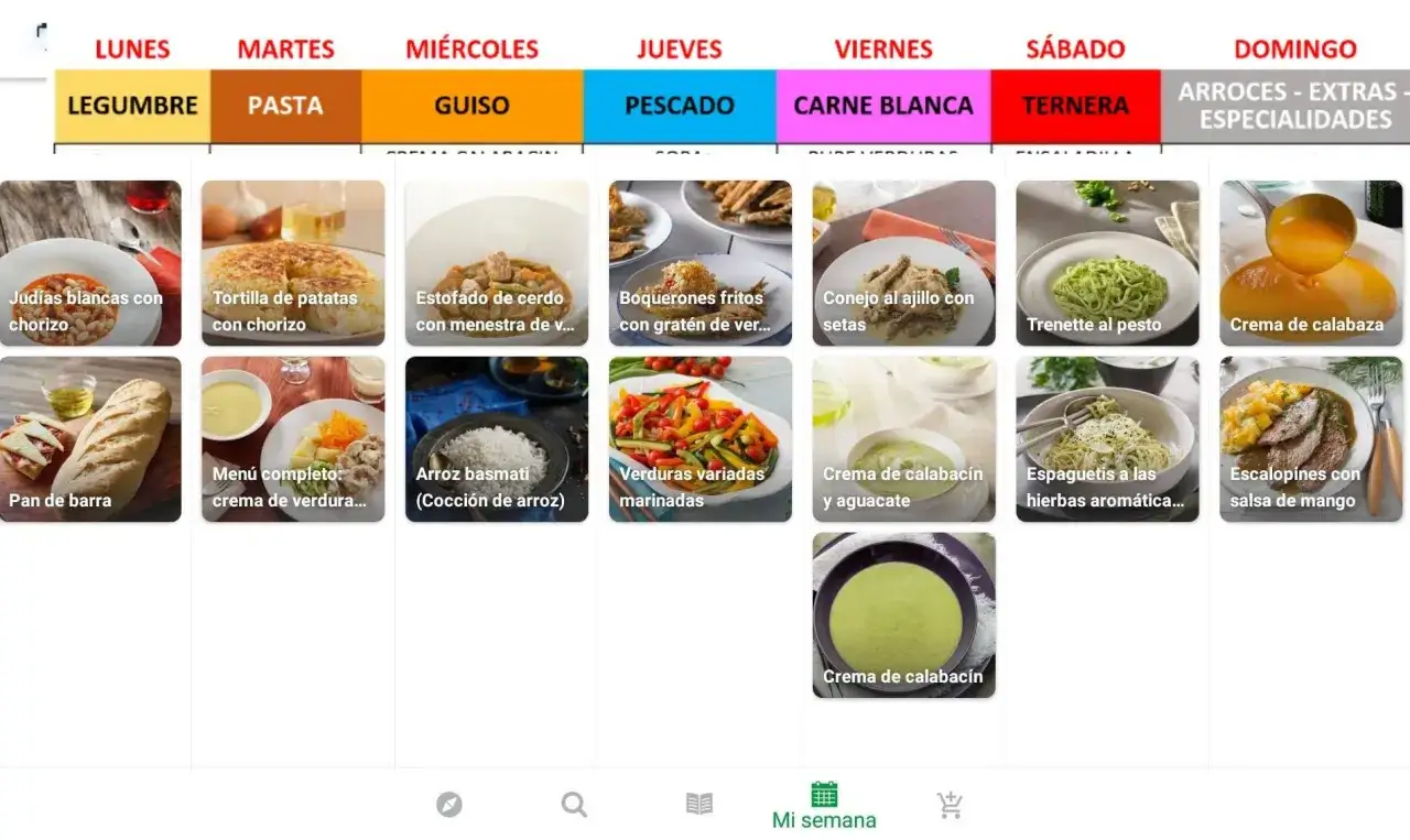 Planifica tus comidas semanales con estas recetas Thermomix para dejar hechas: judías, pasta, guisos, pescado, carne y más.